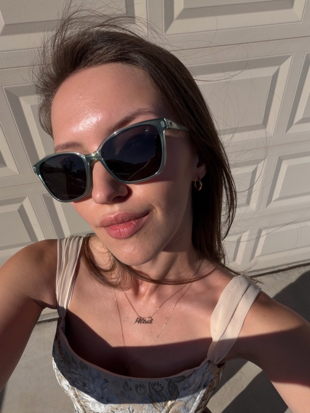 Zanylen Translucent Light Green Glasses with Sunglasses Clip